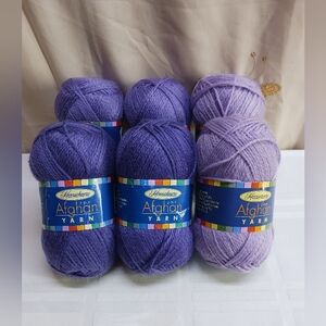 Lot Of 6-Herrschners Afhan Yarn/ 2ply-Acrylic-220yds Each-Purples